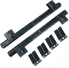 Ball Bearing Keyboard Drawer Runners Height Adjustable Shelf Slides Black USED