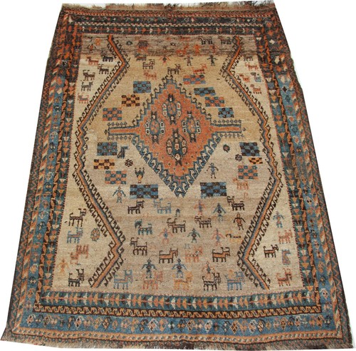 Old handmade wool ersian - old,
