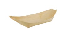 PACK OF 50 x "PURE" ECO-FRIENDLY WOODEN SERVING BOATS SMALL FINGERFOOD BOWLS 