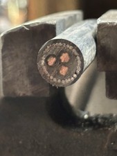 3 X 6mm Armoured Cable 5 Meters Long