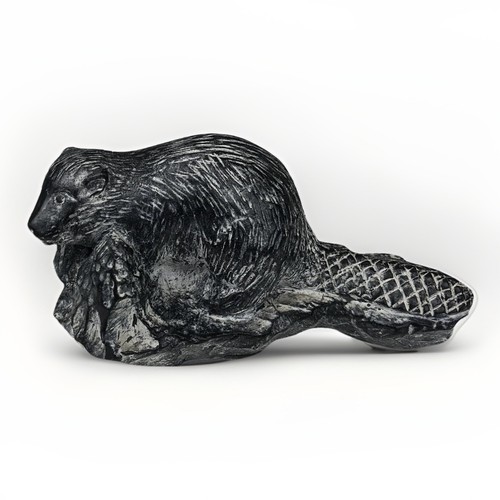 Wolf original beaver sculpture - wolf,