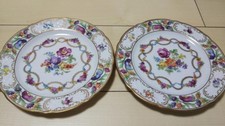 Schumann Bavaria Dresden Flower Plate Set Of 2 Used