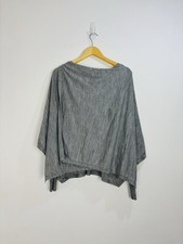 Cos Jumper Women Size Small Grey 100% Wool Lagenlook Layered Long Sleeve Relaxed
