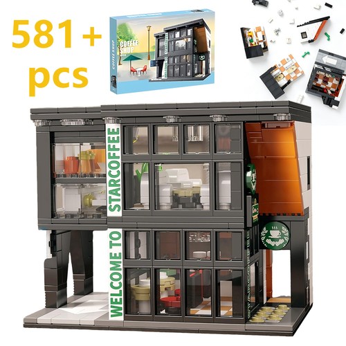 Building blocks set coffee - building,