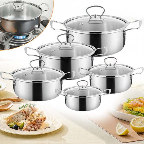Stainless steel cooking pots - steel,
