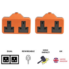 2x Rubber Extension Lead
