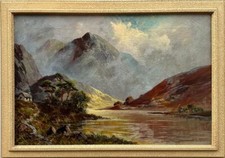 Francis E. Jamieson (1895-1950) : Highland Loch Scene, signed oil on canvas