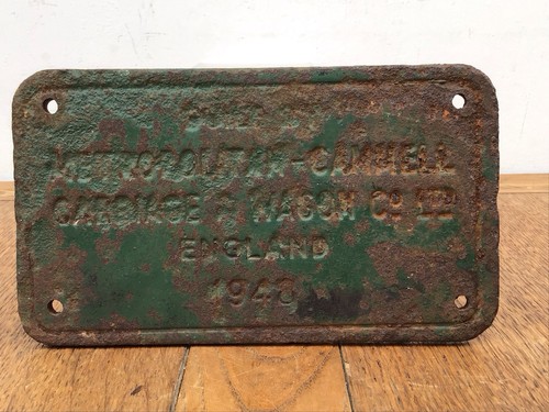 Vintage cast iron - railway, sign