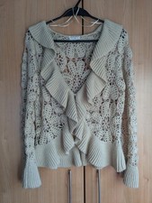 Kaliko Beige Crochet Cardigan