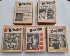 x250+ Early 1970's Vintage Boxing News Weekly Newspaper/Magazine Joblot Bundle