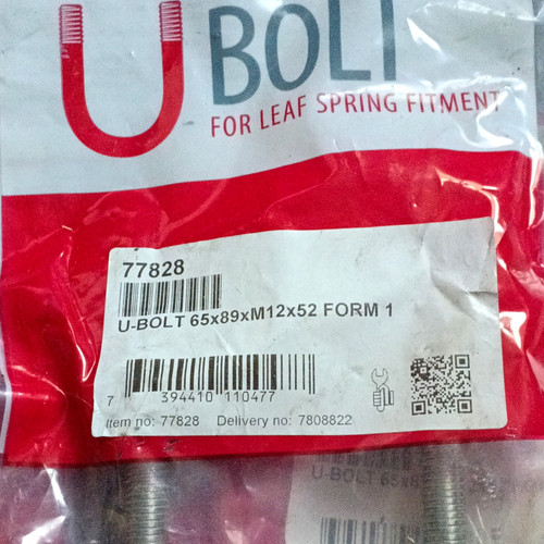 Bolts for leaf springs - 4,