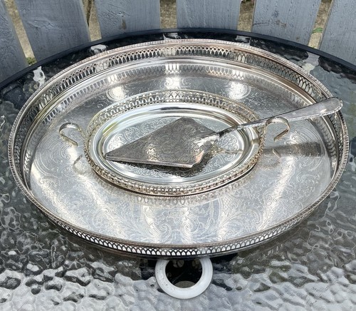 Vintage silver plated - silver, serving