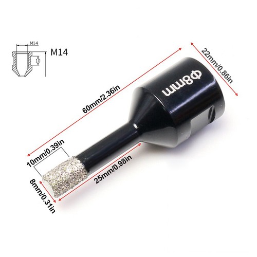 M14 brazed diamond - m14, dry