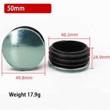 Chrome Tube Pipe Inserts Plugs Blanking Bungs End Caps Metal Round 16 20mm-60mm