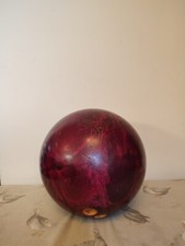 Triton Bowling Ball  Ten Pin 12 lbs 5.4 Kgs Deep Red  Made USA Vintage Retro