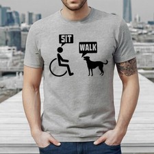 SIT & WALK | Men And Dog Talk | FUNNY | NOVELTY | JOKE | MEN'S T-SHIRT TEE TOP