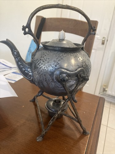 Antique victorian pewter tea - antique,