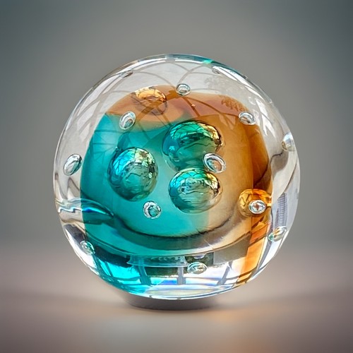 Vintage paperweight amber - paperweight,
