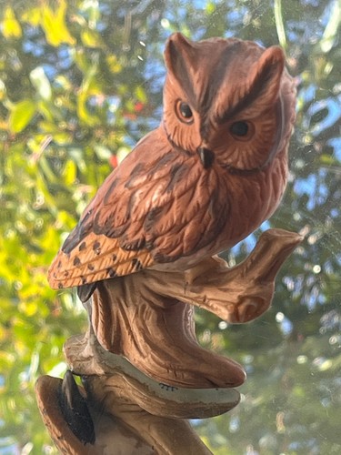 Vintage porcelain owl figurine - vintage,