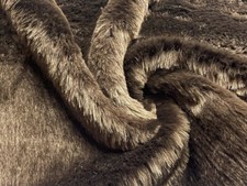 Super Luxury Faux Fur Fabric Material - SUPER SOFT BROWN
