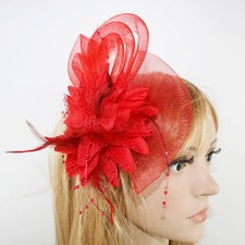Beaded Feather Hair Fascinator