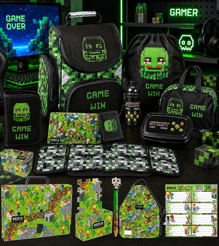 Minecraft school bag set - minecraft,