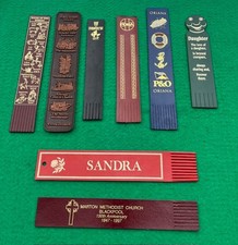 Collectable set of 8 Leather Bookmarks