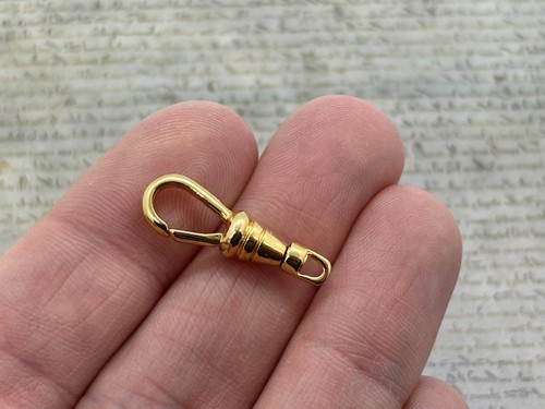 Gold plated dog clip swivel - plated,