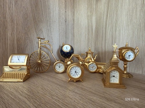 Miniture solod brass clocks - 8,