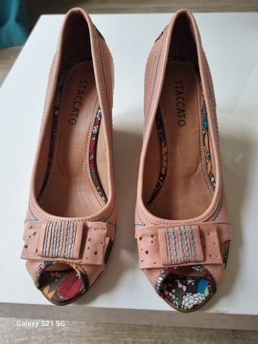 Staccato leather wedge shoes - staccato,