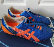 Asics Tigreor Moulded Marine Blue/Flash Orange UK 7.5 Football Boots
