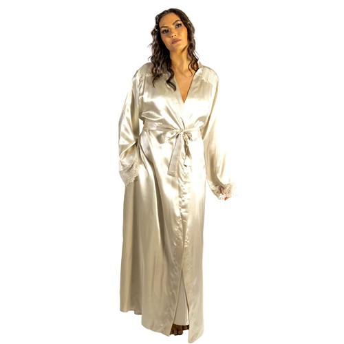 Gold satin lace full length - satin,