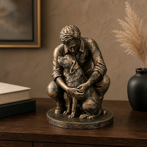 Loyal companion dog sculpture - loyal,