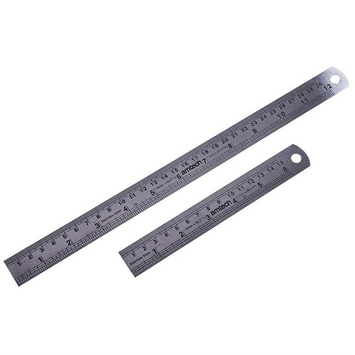 2pc steel ruler - steel,