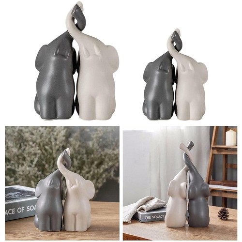 Ceramic elephants art - elephants,