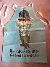 VINTAGE 1970s. CUTE KITCH  ST MICHAEL PVC APRON. Good Condition Marks & Spencer