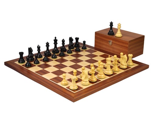 Chess set mahogany - chess, 21''