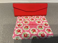 Used Cath Kidson Trifold Folding Glasses Case Plus Floral Cloth Cleaner