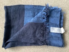 OSKA FINE LINEN SCARF SHAWL WRAP BLUEs