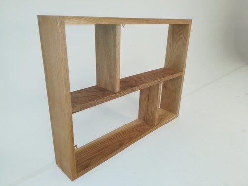 Solid oak wall shelf - , handmade