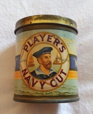Vintage Players Navy Cut Cigarettes Tin 1940s very collectable in nice condition