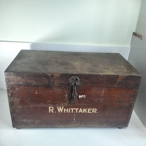 Wooden tool chest vintage - chest, &
