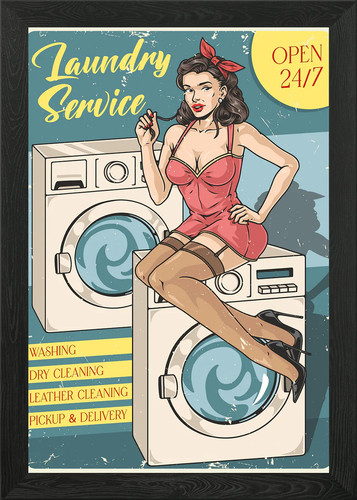 Laundry service pinup girl - laundry,