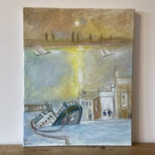 Nautical Shipwreck Harbour Oil
