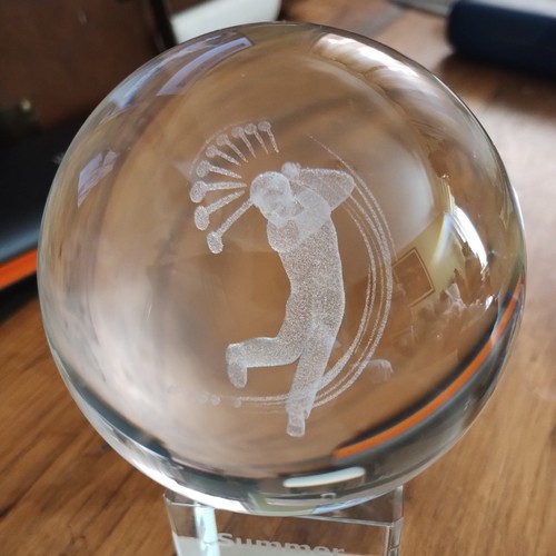 Golf paperweight glass - golf,