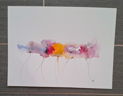 Abstract watercolour dancing - watercolour,