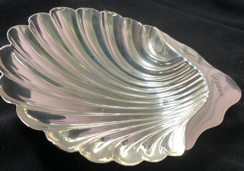Antique solid silver oyster - solid, silver,