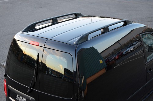Black alu roof rack - rack, side