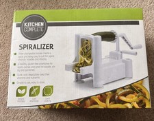 KITCHEN CRAFT COMPLETE SPIRALIZER -MANUAL 3 CHANGEABLE BLADES- RIBBONS SPIRALS