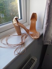 Rose Gold Block Very High Heel Size 40